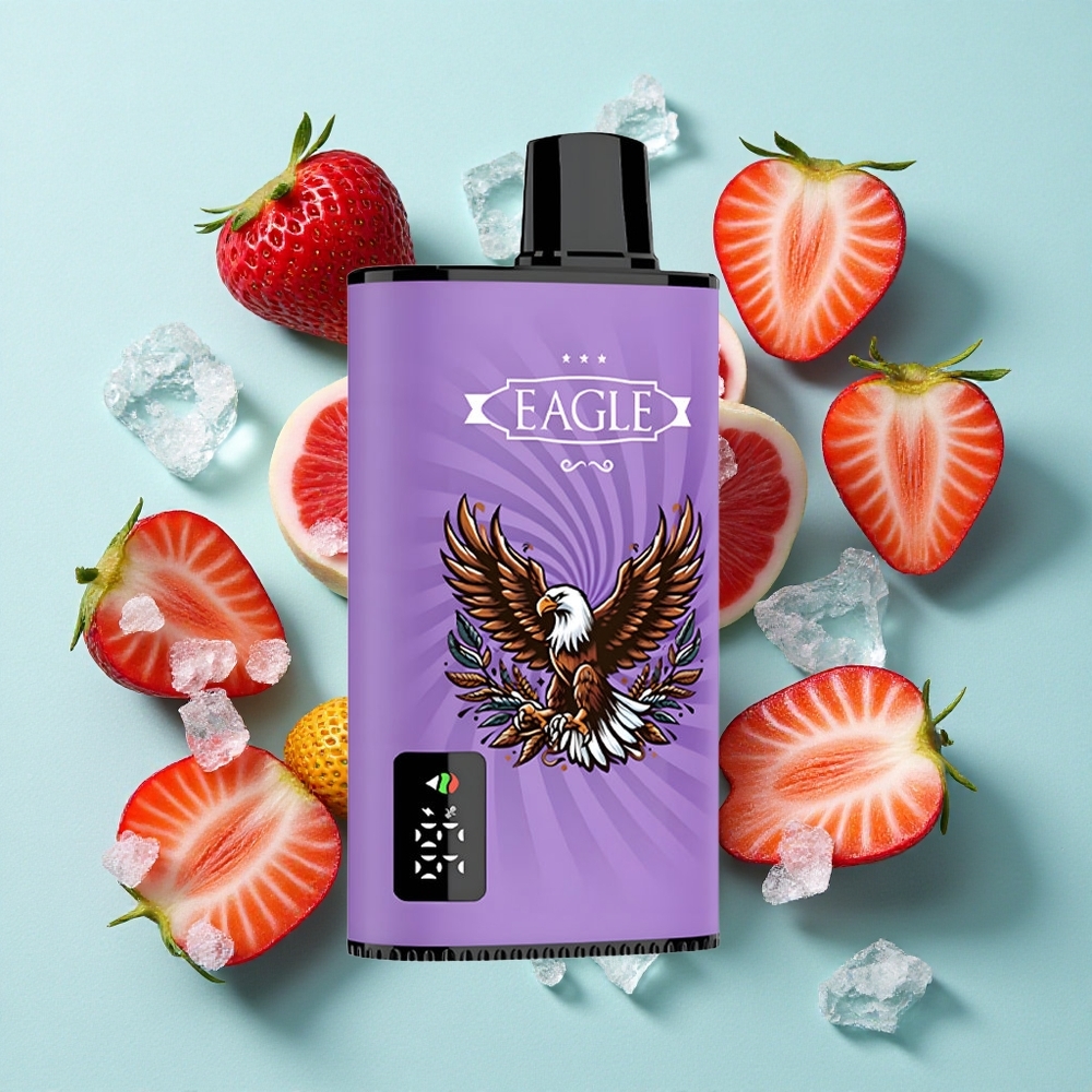 JNR EAGLE Smart 23000 Puffs Morango Gelo Tela Digital Porta Tipo-C Brasil vape