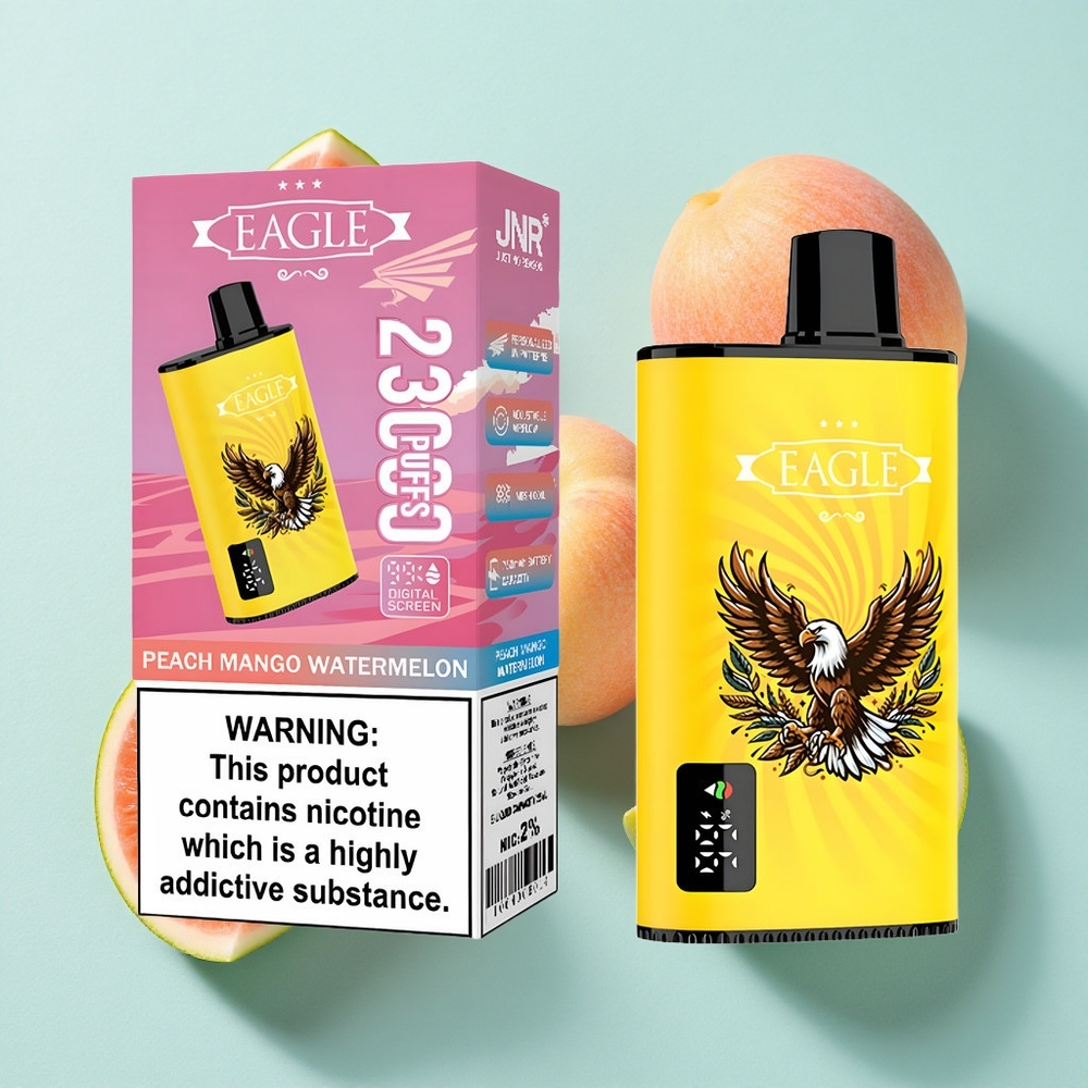 JNR EAGLE Smart 23000 Puffs Pêssego Manga Melancia Tela Digital Bobina Mesh 1.0ohm Brasil vape