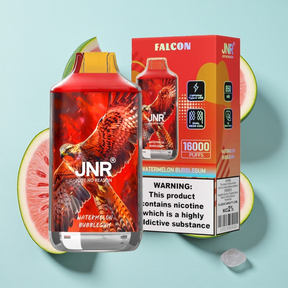JNR Falcon 16000 Puffs Melancia Chiclete 850 mAh 22ml Brasil vape