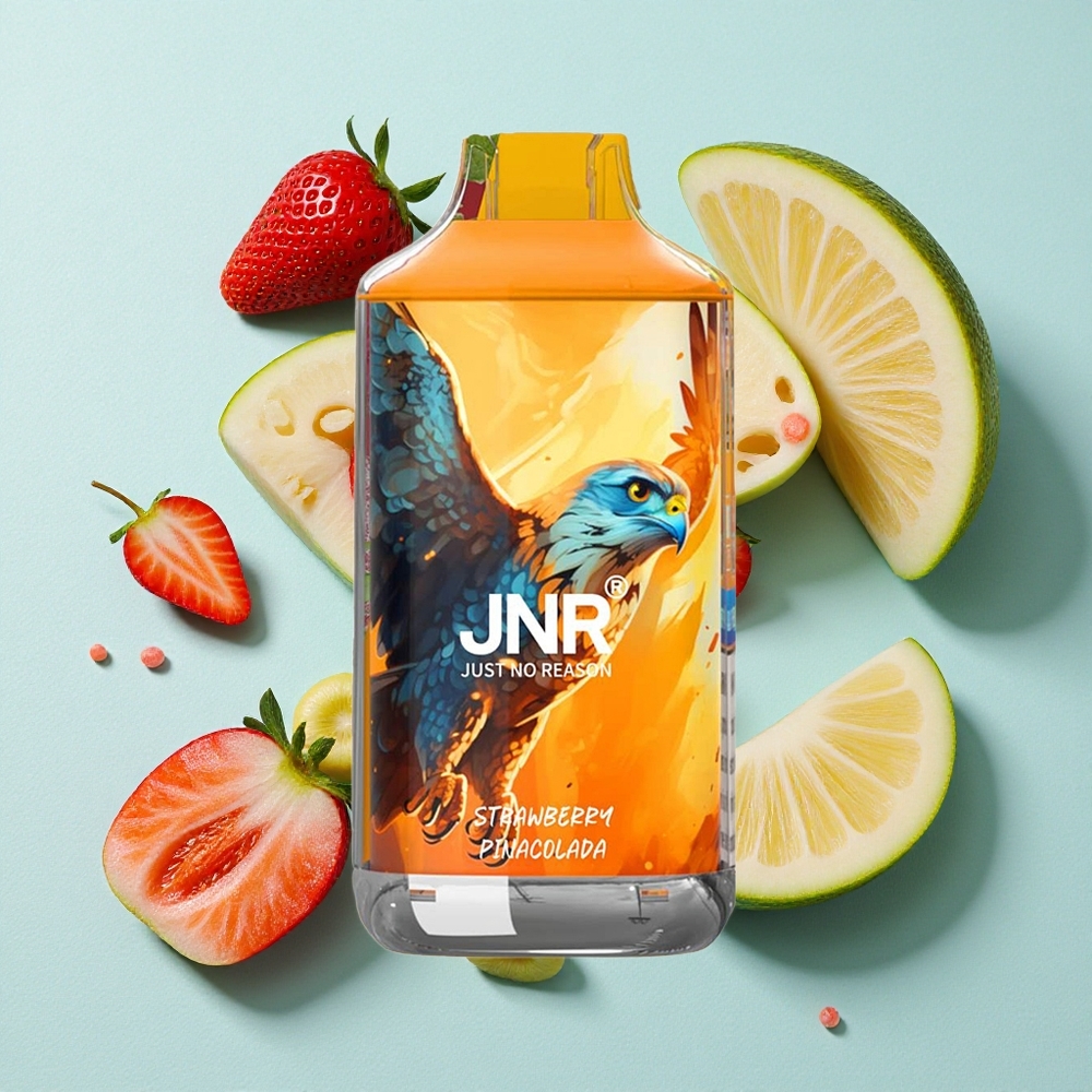 JNR Falcon 16000 Puffs Morango Pina Colada Capacidade da Bateria 850 mAh Tipo de Carregamento Tipo C & Lightning incluído Brasil vape
