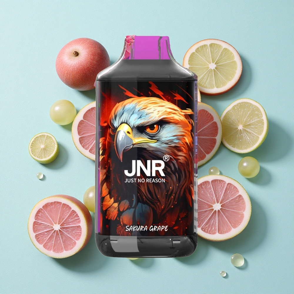 JNR Falcon 16000 Puffs Sakura Uva com Bateria de 850 mAh e Capacidade de E-líquido de 22ml Brasil vape