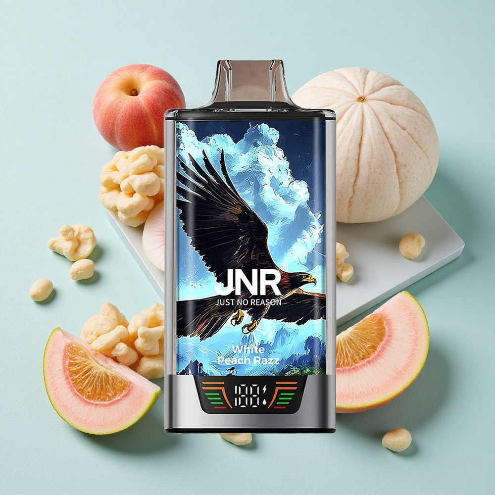 JNR Falcon Pro 28000 Puffs Pêssego Branco Framboesa 30ml Capacidade Pré-Carregada 950mAh Brasil vape