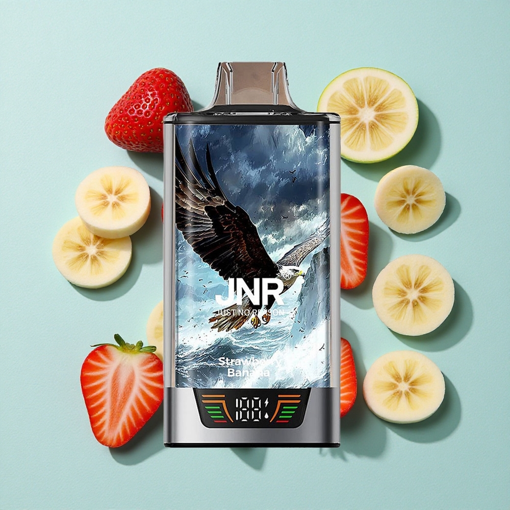JNR Falcon Pro 28000 Sabores Morango Banana 30ml Capacidade Pré-preenchida Dual Mesh Coil Brasil vape