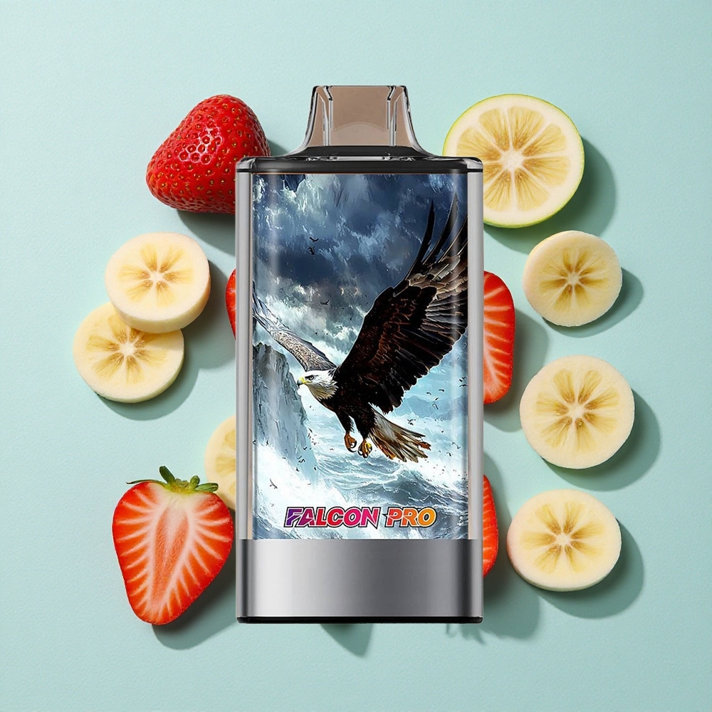 JNR Falcon Pro 28000 Sabores Morango Banana 30ml Capacidade Pré-preenchida Dual Mesh Coil Brasil vape