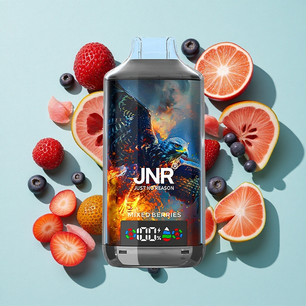JNR Falcon X 18000 Puffs Bagas Misturadas Dual Mesh Coil & Dual Core Tipo-C Carga Rápida Brasil vape