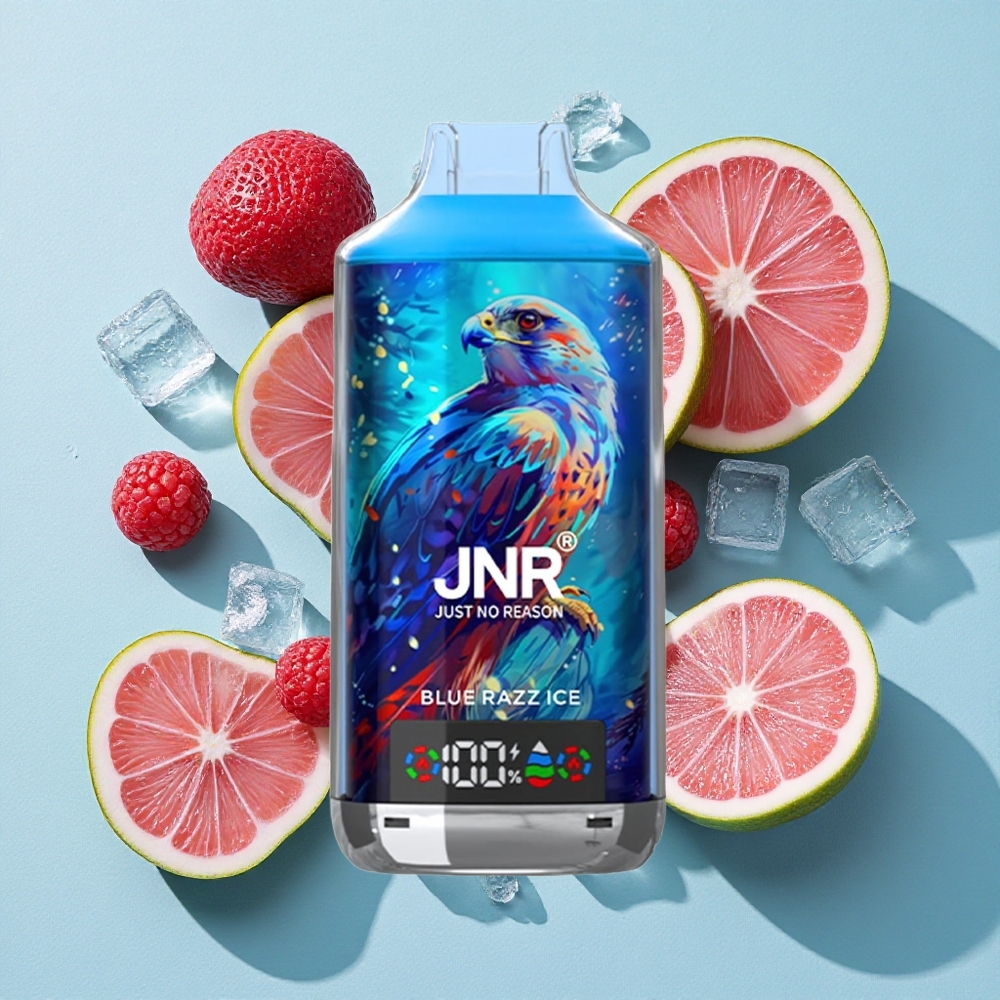JNR Falcon X 18000 Puffs Dual Mesh Coil & Dual Core Mirtilo Framboesa Gelo Brasil vape