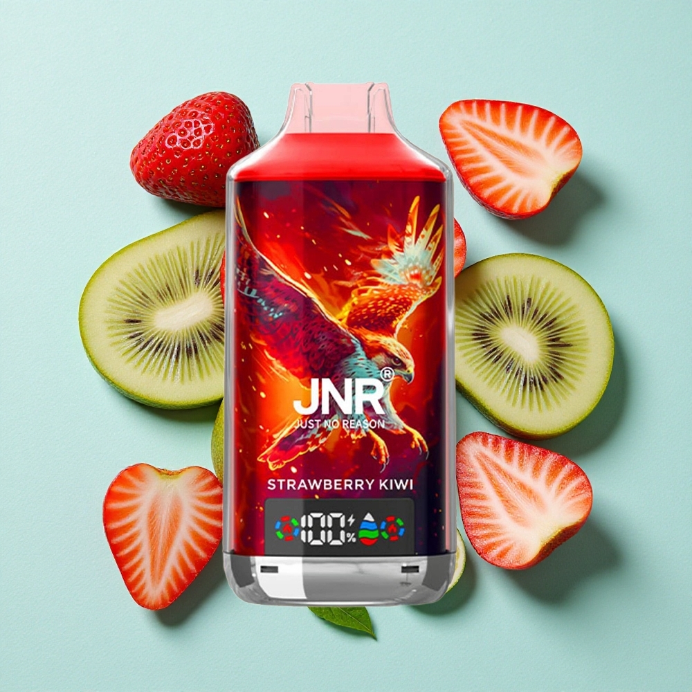 JNR Falcon X 18000 Puffs Morango Kiwi Capacidade da Bateria: 750mAh Tipo de Bobina: Bobina Dupla Mesh & Núcleo Duplo Brasil vape