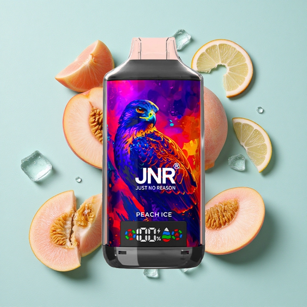 JNR Falcon X 18000 Puffs Pêssego Gelo 24ml E-líquido 750mAh Bateria Brasil vape