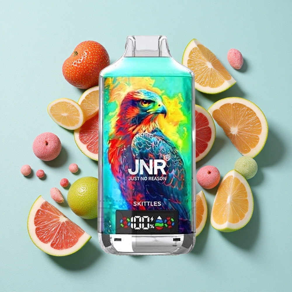 JNR Falcon X 18000 Puffs Skittles Sabores 24ml Capacidade de Líquido Tipo-C Carga Rápida Brasil vape