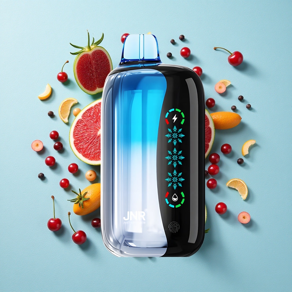 JNR Flex Ice 21000 Puffs Explosão de Cereja Azul Tela Sensível ao Toque Capacidade da Bateria 1000mAh Brasil vape