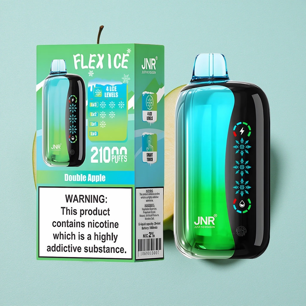 JNR Flex Ice 21000 Puffs Maçã Dupla Tela Sensível ao Toque Brasil vape