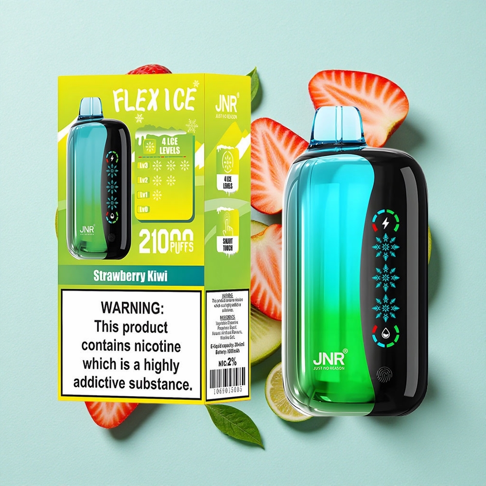 JNR Flex Ice 21000 Puffs Morango Kiwi 26ml E-líquido 1000mAh Brasil vape