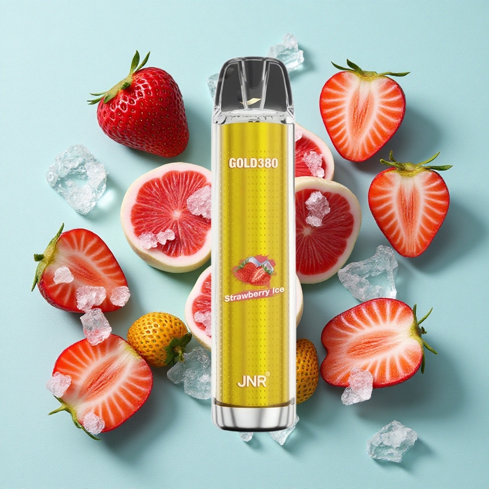 JNR Gold380 6000 Puffs Morango Gelo Capacidade da Bateria 1500mAh Brasil vape