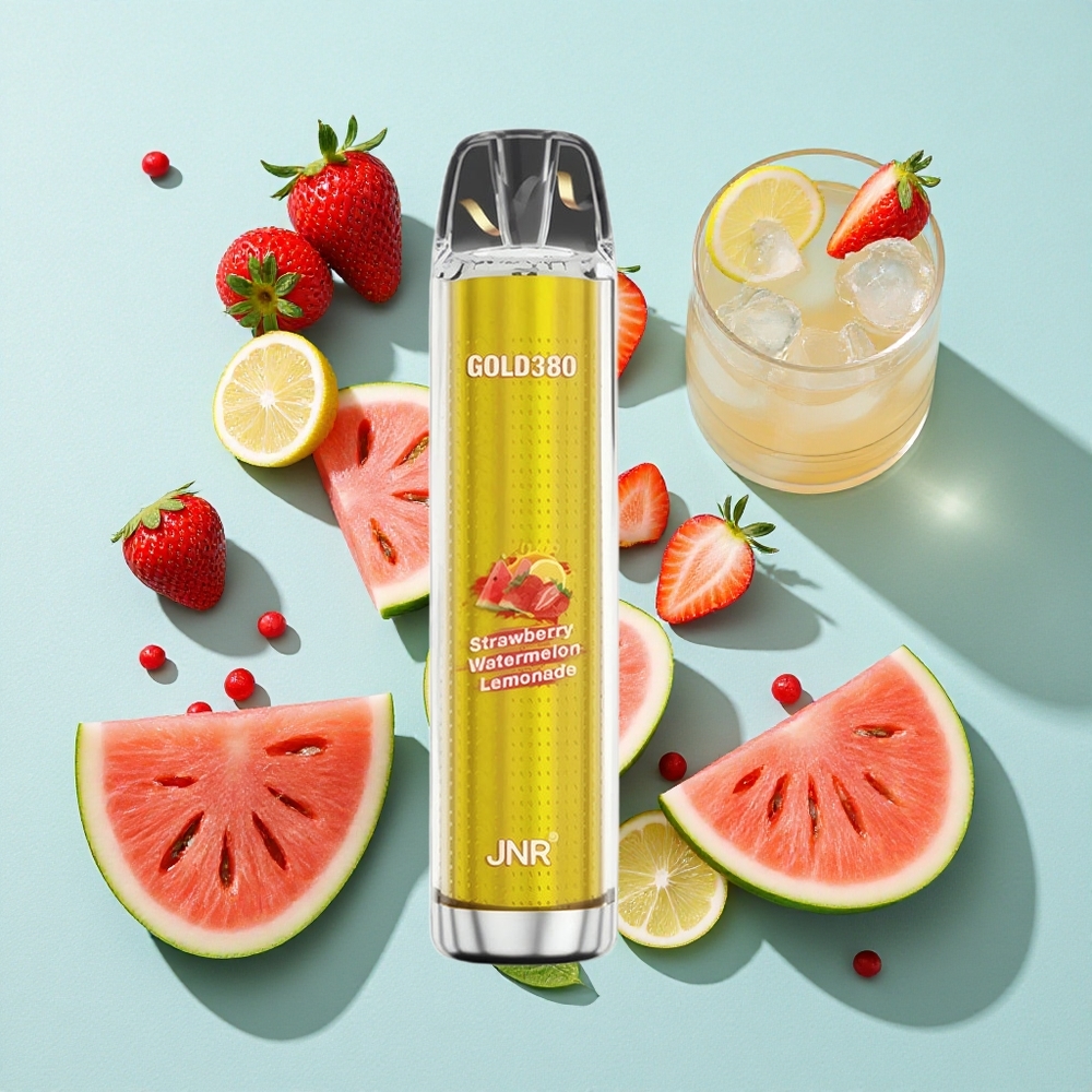 JNR Gold380 6000 Puffs Morango Melancia Limonada Capacidade da Bateria 1500mAh Conteúdo de Nicotina 0% 2% 5% Brasil vape
