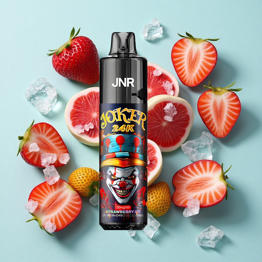 JNR Joker 24000 Puffs 2% teor de nicotina Morango Gelo Brasil vape