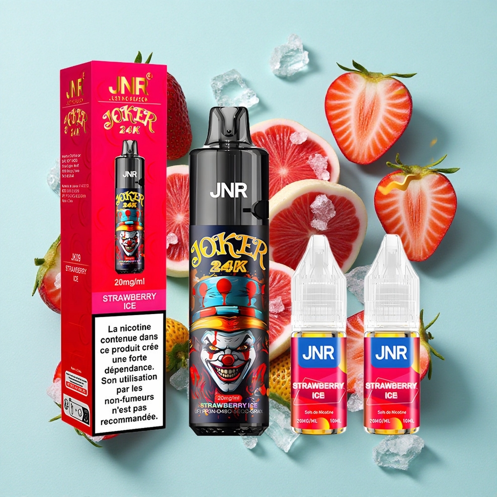 JNR Joker 24000 Puffs 2% teor de nicotina Morango Gelo Brasil vape