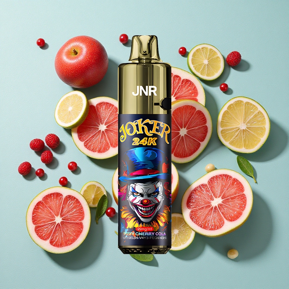 JNR Joker 24000 Puffs Cereja-Cola Frizante Pod Recarregável 10ml Brasil vape