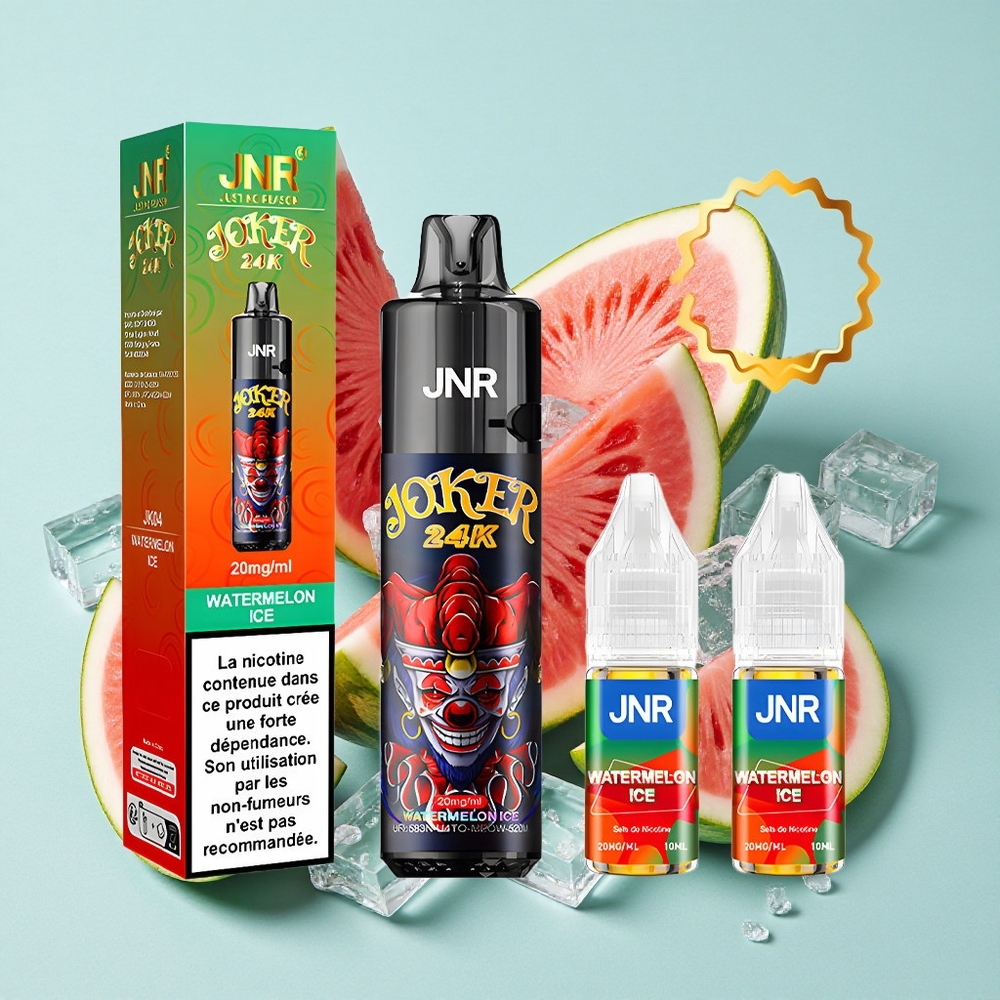 JNR Joker 24000 Puffs Melancia Gelo 2% Nicotina 800mAh Brasil vape