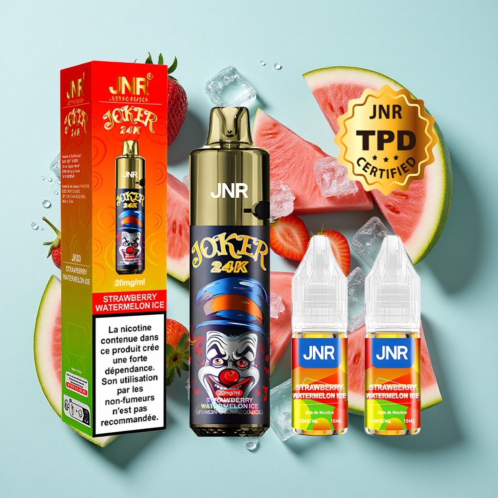 JNR Joker 24000 Puffs Morango Melancia Gelado 2% nicotina 800mAh bateria Brasil vape