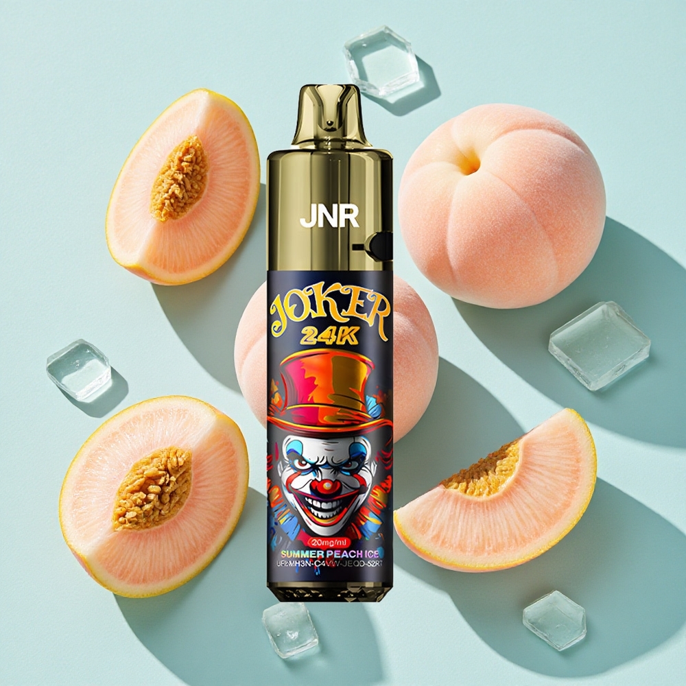 JNR Joker 24000 Puffs Pêssego Gelado de Verão Pod Recarregável 10ml Bateria 800mAh Brasil vape