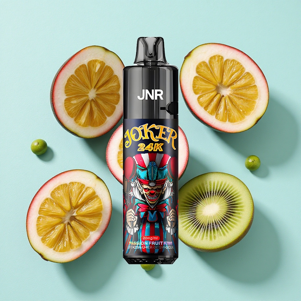 JNR Joker 24K Puffs Maracujá Kiwi Recarregável 800mAh Brasil vape