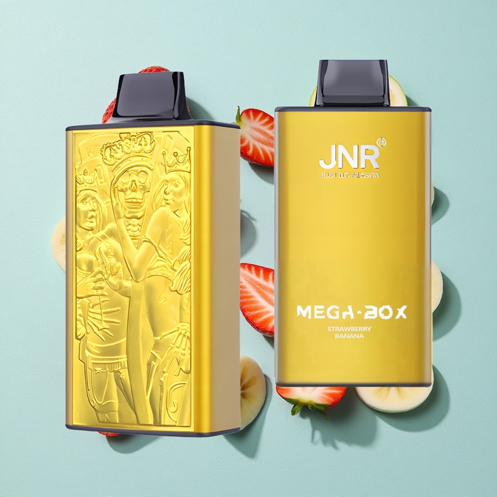 JNR Mega Box 25000 Puffs Banana Morango 30ml Capacidade de E-líquido Brasil vape