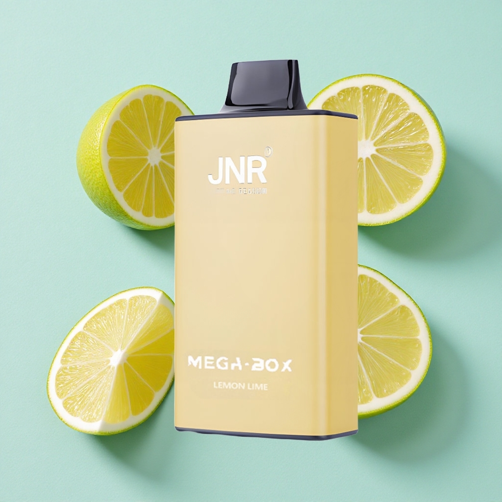 JNR Mega Box 25000 Puffs Capacidade de E-líquido 30ml Limão & Lima Brasil vape