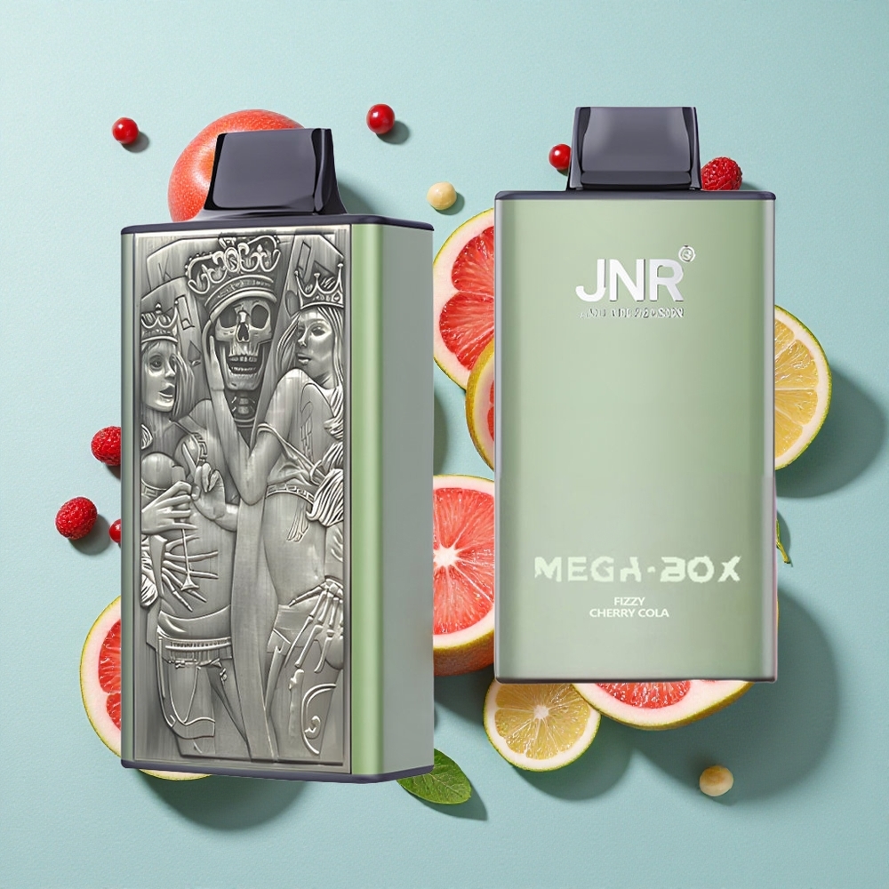 JNR Mega Box 25000 Puffs Cereja Cola Fizzy 30ml Capacidade de Líquido Brasil vape