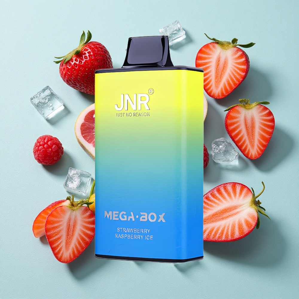 JNR Mega Box 25000 Puffs Morango Framboesa Gelo Vape descartável 30ml Capacidade de E-líquido 850mAh Capacidade da Bateria Brasil vape