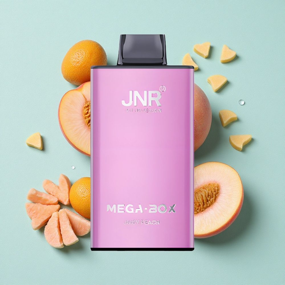 JNR Mega Box 25000 Puffs Pêssego Suculento 30ml Capacidade de Líquido Brasil vape