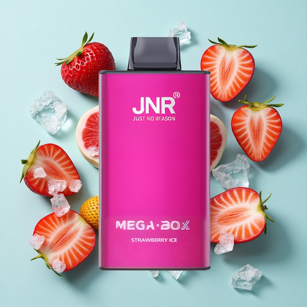 JNR Mega Box 25000 Puffs Vape Descartável Morango Gelo 30ml Capacidade de E-líquido Brasil vape