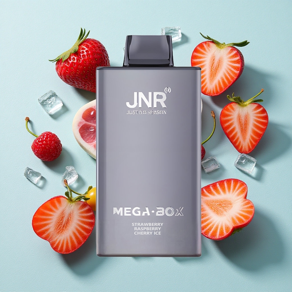 JNR Mega Box 25000 Puffs Vape descartável Morango Framboesa Cereja Gelo 30ml Capacidade de E-líquido Brasil vape