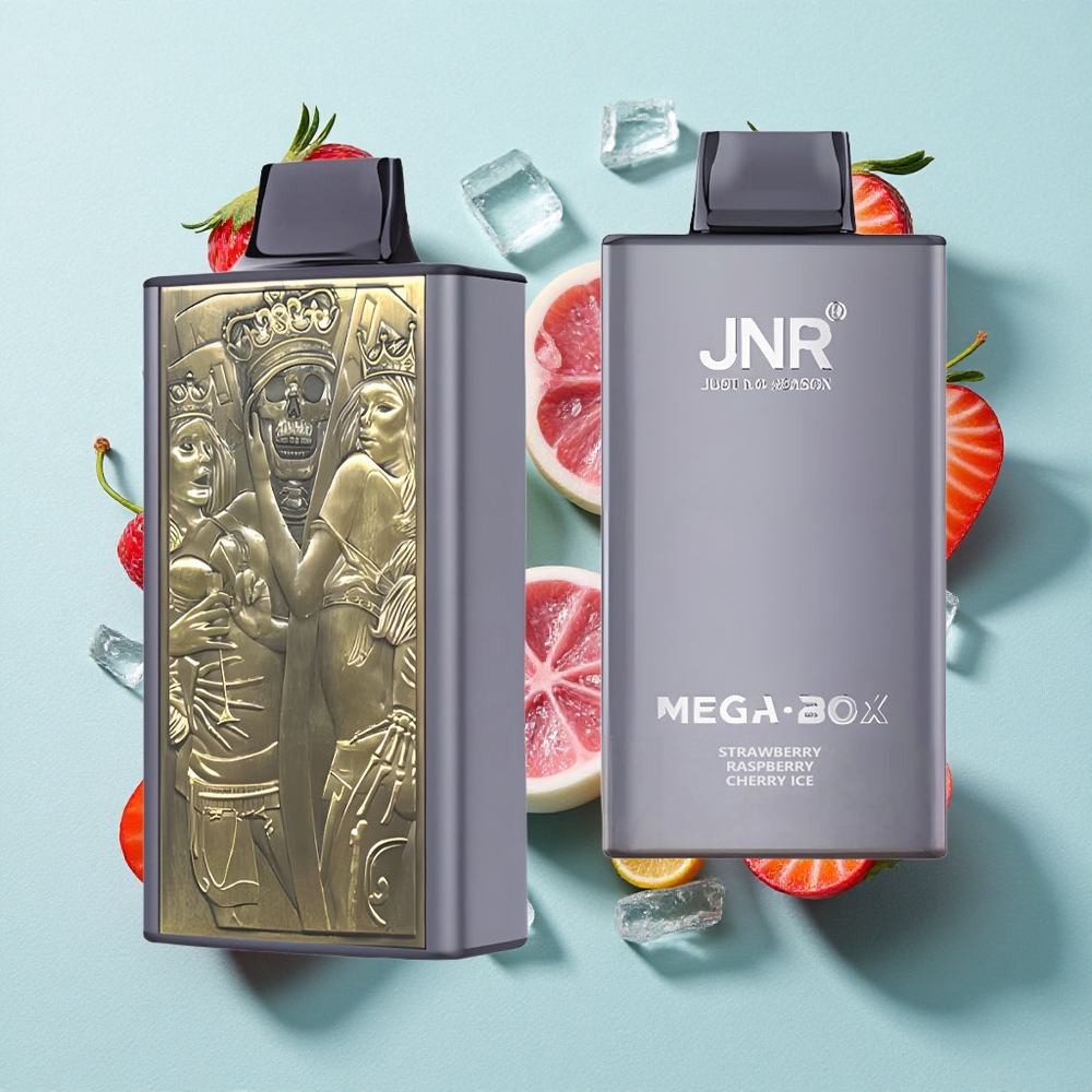 JNR Mega Box 25000 Puffs Vape descartável Morango Framboesa Cereja Gelo 30ml Capacidade de E-líquido Brasil vape