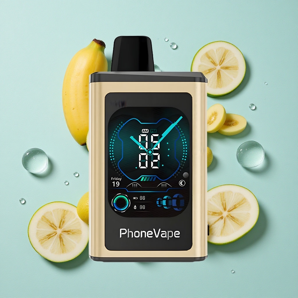 JNR PhoneVape 30000 puffs Banana Ice Bateria Recarregável 850mAh Tipo-C Tela Completa Brasil vape