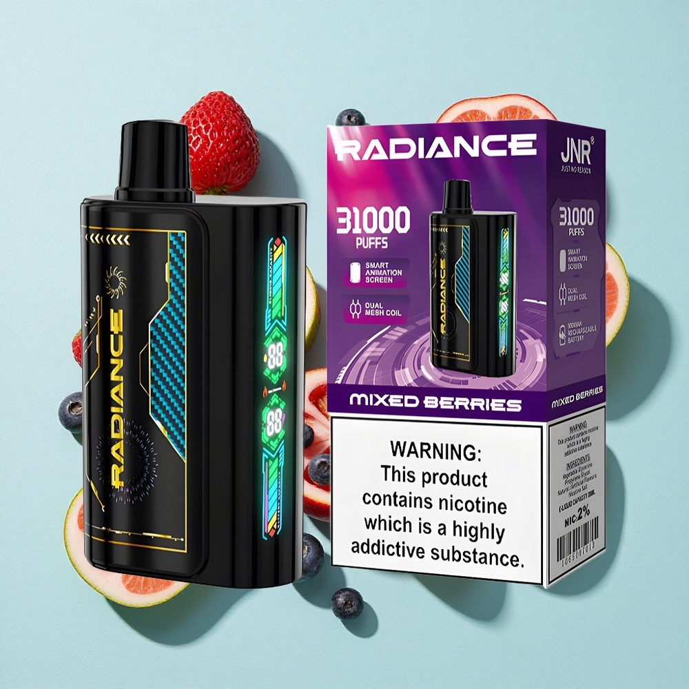 JNR Radiance 31000 Puffs E-líquido 28ml Mistura de Frutas Silvestres Brasil vape