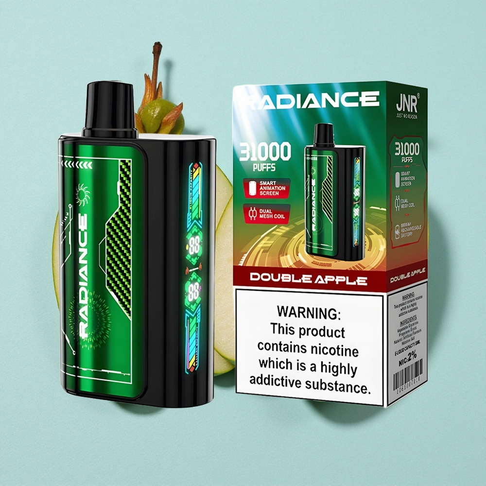 JNR Radiance 31000 Puffs Maçã Dupla Tela Inteligente Brasil vape