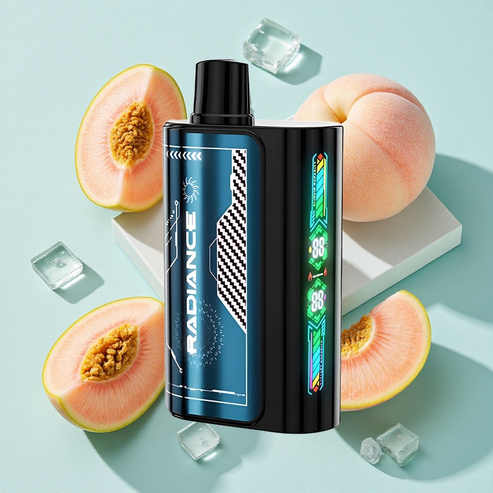 JNR Radiance 31000 Puffs Pêssego Gelado de Verão Tela de Animação Inteligente 28ml E-líquido Brasil vape