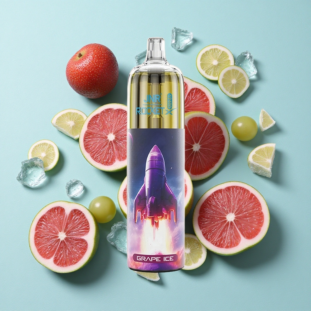 JNR Rocket-X 12400 Puffs Uva Gelo com Fluxo de Ar Ajustável e RGB Brasil vape