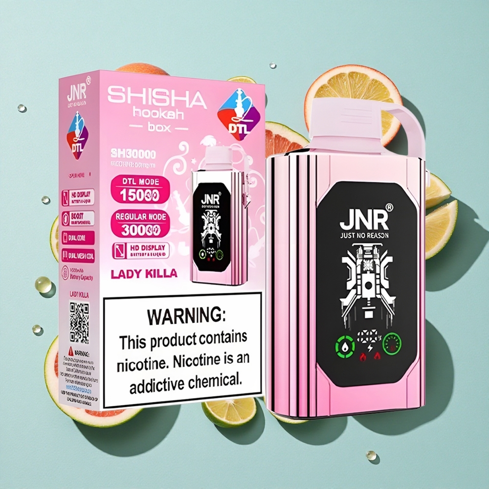 JNR Shisha Hookah Box 20500 Puffs Dual Mesh Coil & Dual Core Lady Killa Brasil vape
