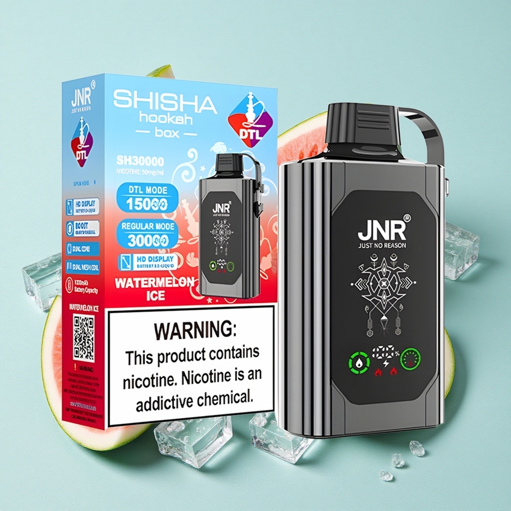 JNR Shisha Hookah Box 20500 Puffs E-líquido 25ml Melancia Gelo Brasil vape