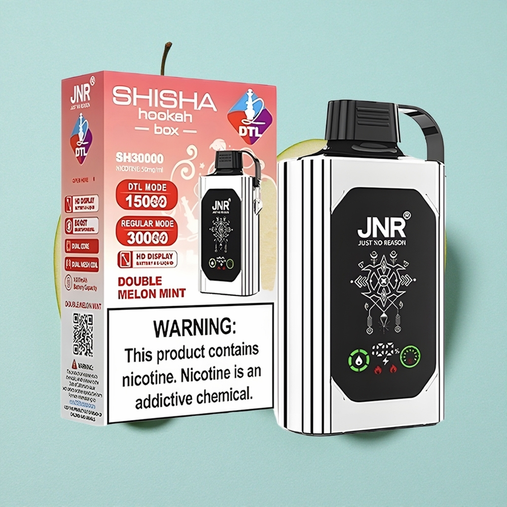 JNR Shisha Hookah Box 20500 Puffs Maçã Dupla com Tela HD e Carga Rápida Type-C Brasil vape