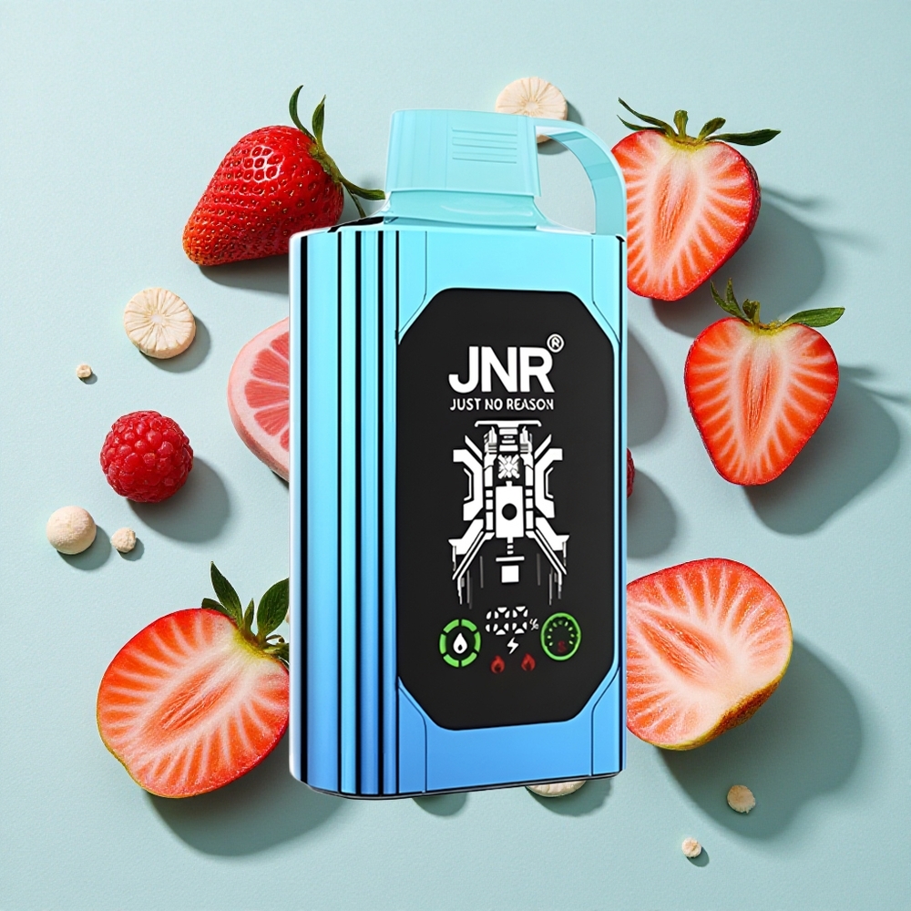 JNR Shisha Hookah Box 20500 Puffs Morango Framboesa Doce com Tela HD e Carga Rápida Type-C Brasil vape