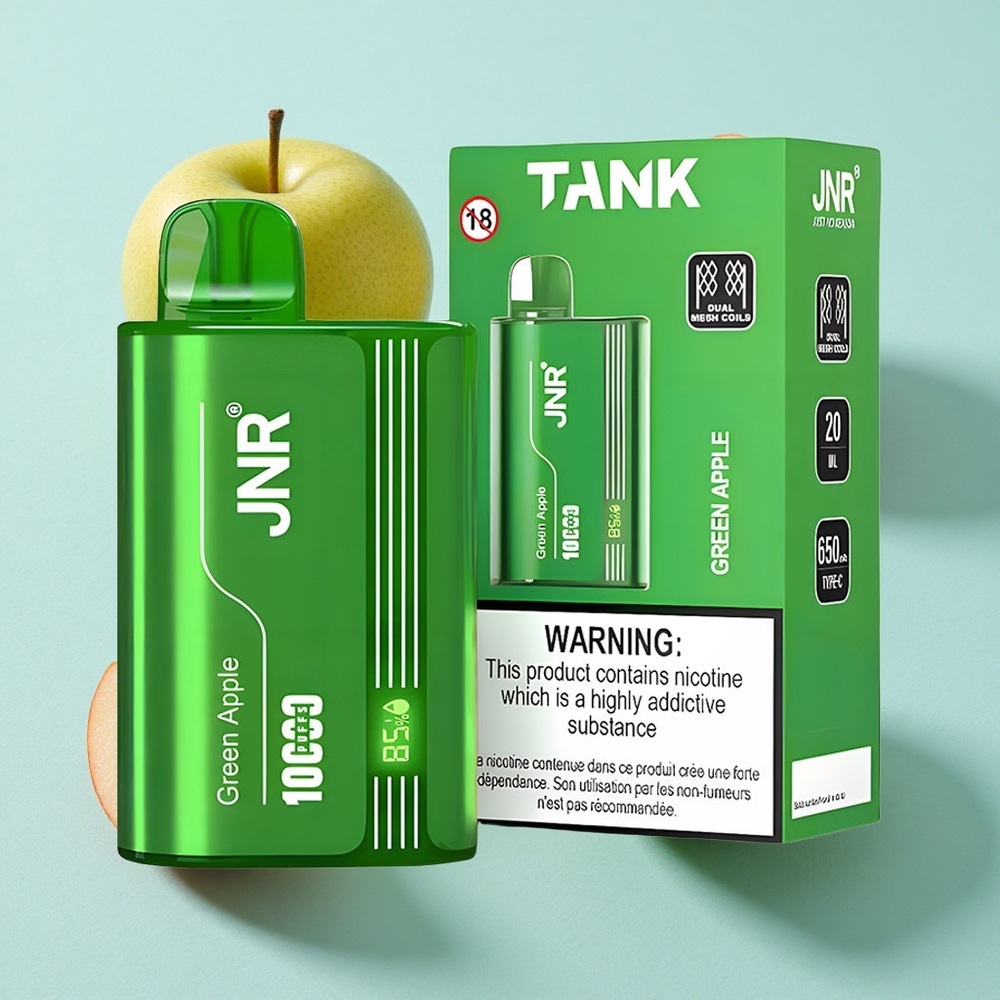 JNR Tank 10000 Puffs Maçã Verde Pêssego Pêra Bateria 650mAh Capacidade de Líquido 20ml Brasil vape