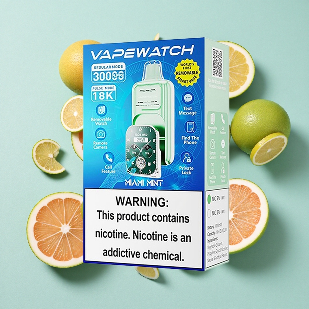 JNR Vape Watch 30000 Puffs 19mL Menta de Miami Brasil vape