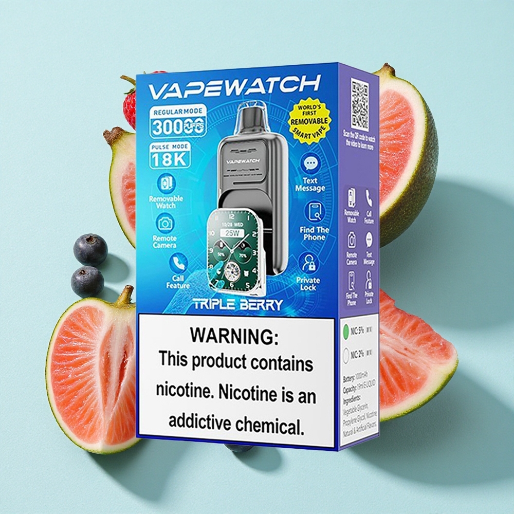 JNR Vape Watch 30000 Puffs Triple Berry 19mL de Líquido Capacidade 5% Nicotina Brasil vape
