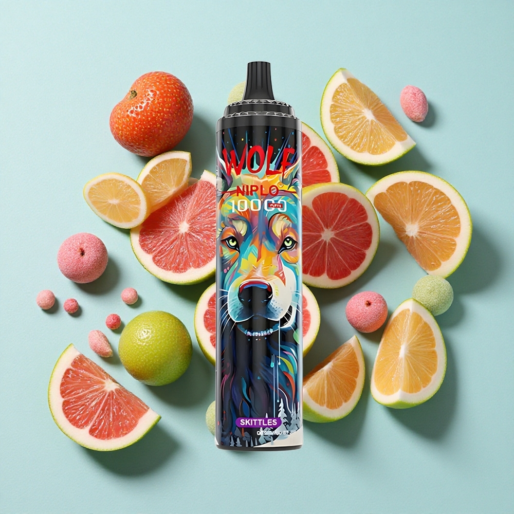 JNR Wolf Niplo 10000 Puffs Skittles (Arco-Íris) 20ml 650mAh Brasil vape