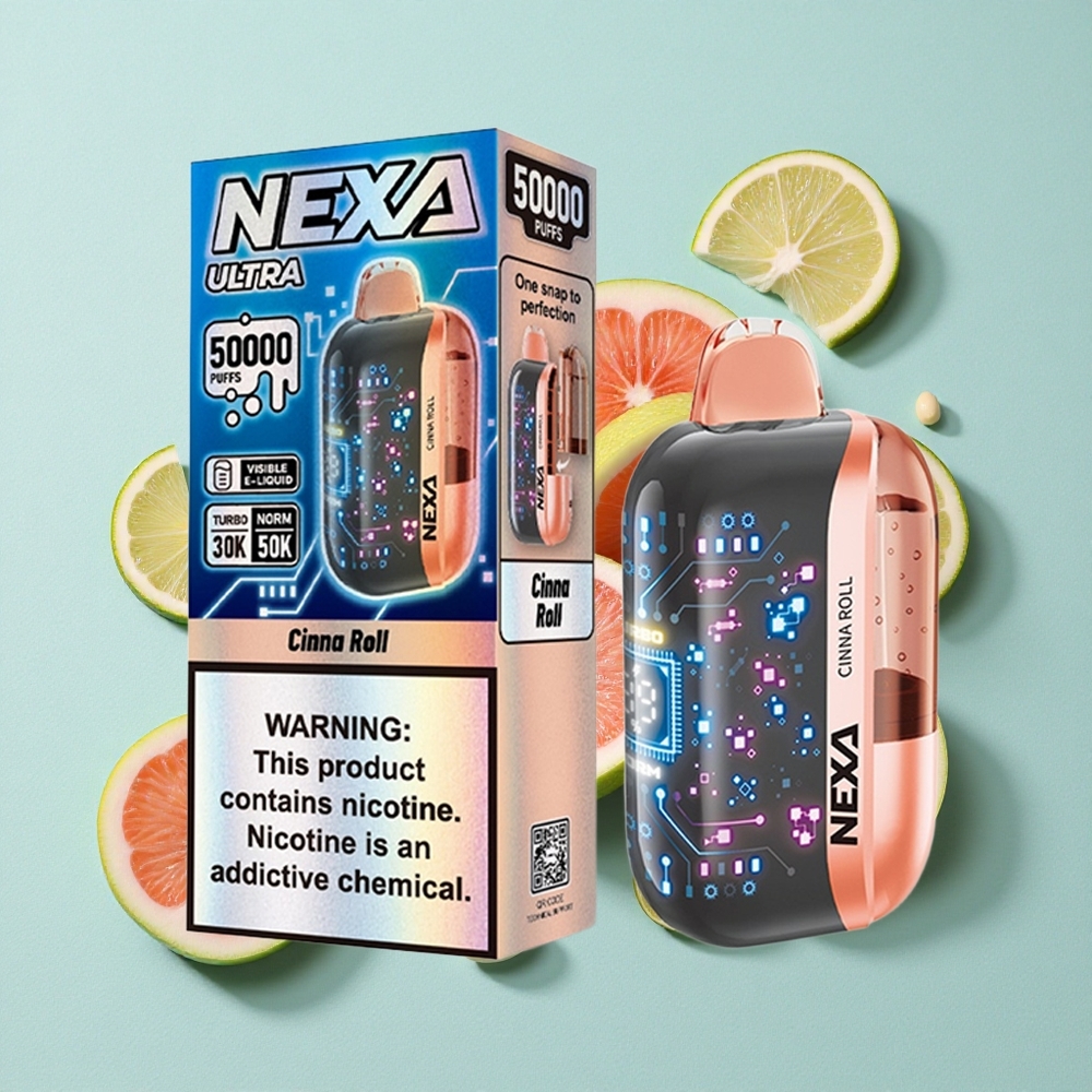 NEXA Ultra 50000 Puffs 20ml Capacidade Pré-preenchida Cinna Roll Brasil vape