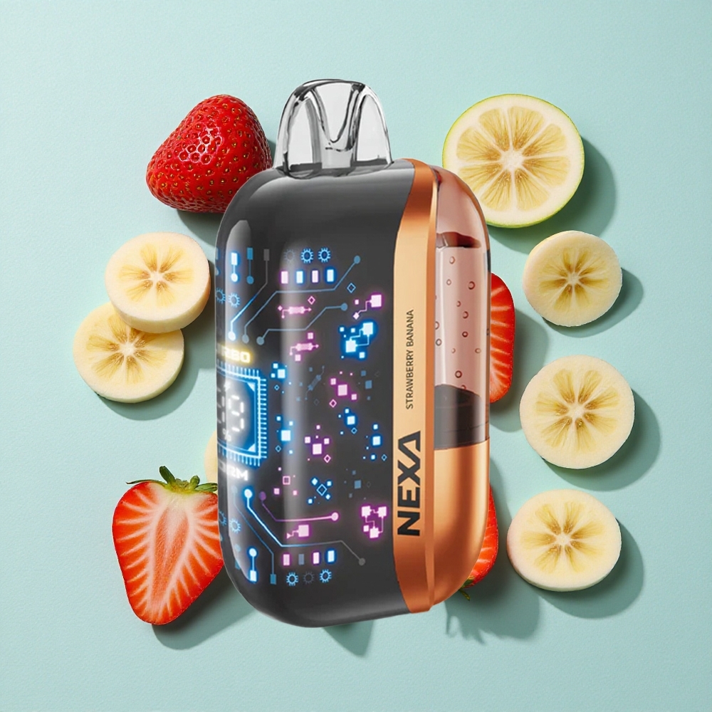 NEXA Ultra 50000 Puffs Banana Morango 20ml Capacidade Pré-preenchida 800mah Capacidade da Bateria Brasil vape