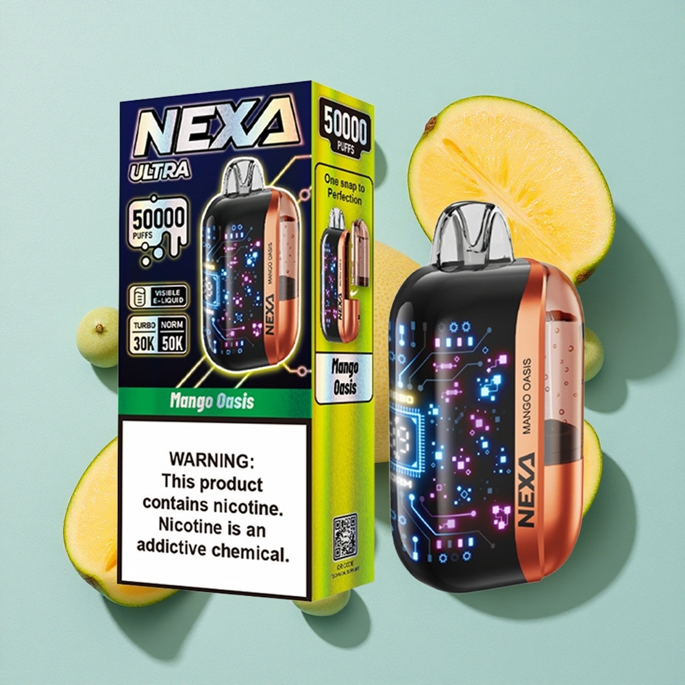 NEXA Ultra 50000 Puffs Manga Oásis 20ml Capacidade Pré-preenchida 800mah Capacidade da Bateria Brasil vape