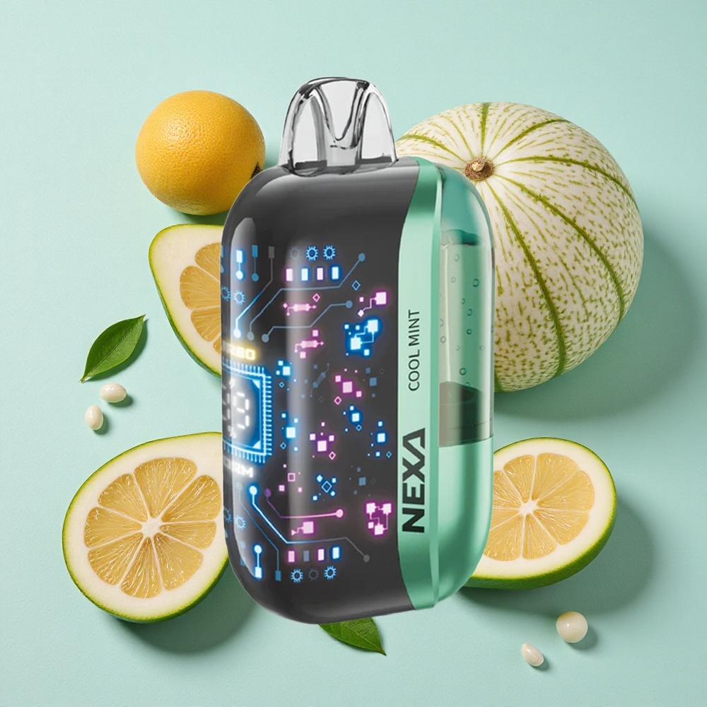 NEXA Ultra 50000 Puffs Menta Refrescante 20ml Capacidade Pré-preenchida Tela Curva 3D Brasil vape